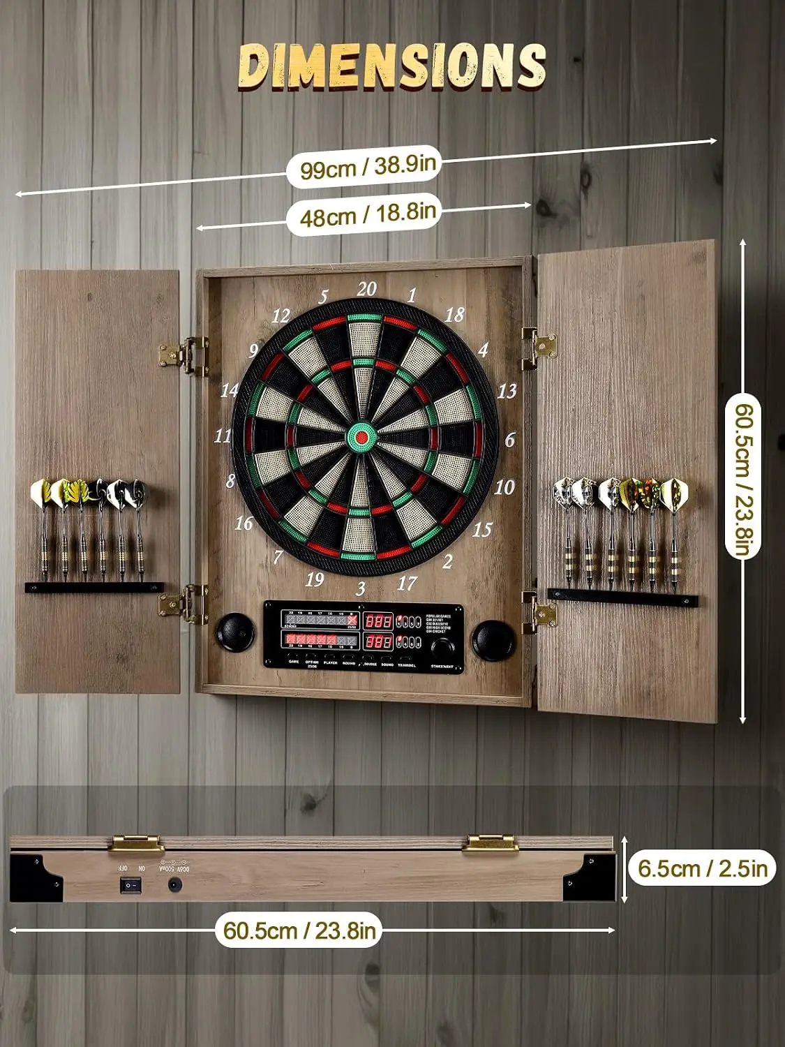 Electronic Dart Board, Decorat - огляд і ціна Electronic Dartboard Cabinet